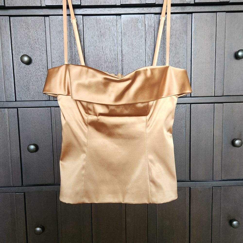 Dolce & Gabbana Gold Satin Women's Top
